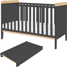 Squared Kid's Room Tutti Bambini Rio Cot Bed with Cot Top Changer & Mattress 34.3x56.8"