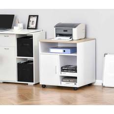 Office Supplies Homcom Multi-Storage Printer Unit With 5 Compartments