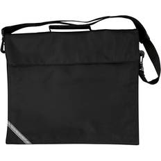 Children Messenger Bags School Bag, D: 6 cm, size 36x31 cm, black, 1 pc