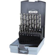 Ruko 214214RO HSS-G Metal twist drill bit set 19-piece DIN 338 Cylinder shank 1 Set