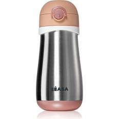 Beaba Baby Bottle Beaba Stainless Steel Bottle With Handle thermos mug Old Pink 350 ml