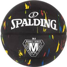Black Basketballs Spalding Marble Series Black Multi-Color Outdoor Basketball 29.5&quot