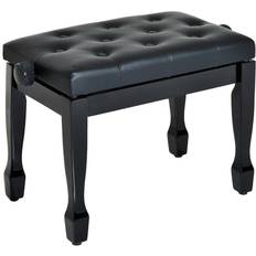 Piano stool height adjustable Homcom Height Adjustable Piano Bench Makeup Dressing Stool Keyboard Black