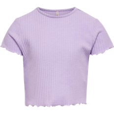 Kids Only Nella ribbed shirt T-Shirt lilac
