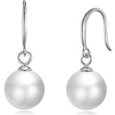 Philip Jones Pearl Drop Earrings - Silver/Pearls