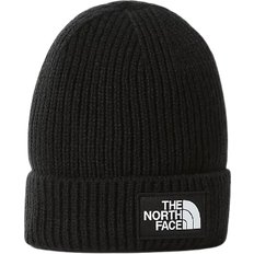 Men - Red Headgear The North Face Logo Box Cuffed Beanie