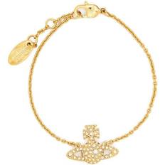 Brass Bracelets Vivienne Westwood Grace Bas Relief Bracelet - Gold/Transparent