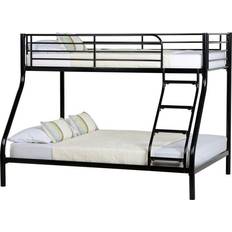 Beds SECONIQUE Triple Sleeper Black Bunk Bed 147x200cmcm