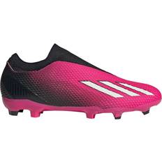 Textile - Women Football Shoes adidas X Speedportal.3 Laceless Firm Ground - Team Shock Pink 2/Zero Metalic/Core Black