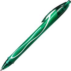 Green Gel Pens Bic Gel-ocity Quick Dry Gel Rollerball Pen Medium 0.4 mm Green Refillable Pack of 12
