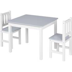 Furniture Set Kid's Room Homcom Kid's Table & Chairs Set 3pcs