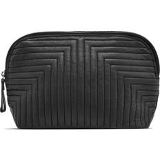 Black - Leather Toiletry Bags & Cosmetic Bags Gillian Jones Resort Cosmetic Bag