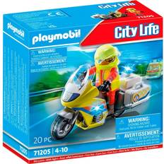 Playmobil Play Set Playmobil Rescue Motorcycle with Flashing Light 71205