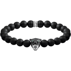 Onyx Bracelets Thomas Sabo Cat Bracelet - Silver/Transparent/Black
