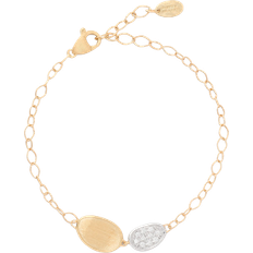 Marco Bicego Lunaria Collection Double Leaf Bracelet - Gold/Diamonds