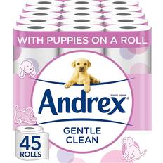 Toilet & Household Papers Andrex Gentle Clean Toilet Rolls 45-pack