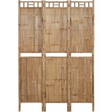 Polyester Room Dividers vidaXL 3-Panel Bamboo Room Divider