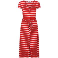 Midi Dresses - Red - Stripes Regatta Maisyn Stripe Shirt Dress