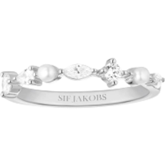 White Rings Sif Jakobs Adria Ring - Silver/Pearls/Transparent