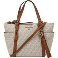 Michael Kors Totes & Shopping Bags Michael Kors Sullivan Small Logo Top-Zip Tote Bag - Vanilla/Arcn