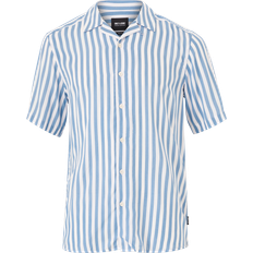 Turquoise Shirts Only & Sons Regular Fit Resort Collar Shirt - Aqua/Mountain Spring