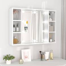 vidaXL White Mirror Cabinet with