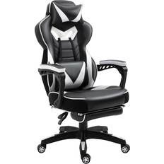 Gaming Chairs Vinsetto Racing Gaming Chair with Footrest -White/Black