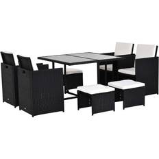 Metal Patio Dining Sets Garden & Outdoor Furniture OutSunny 841-108 Patio Dining Set, 1 Table incl. 4 Chairs