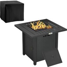 OutSunny Fire Pits & Fire Baskets OutSunny Rattan-style Propane Gas Fire Pit