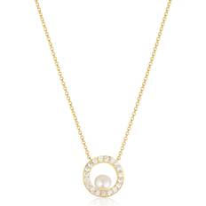 Sif Jakobs Ponza Circolo Necklace - Gold/ Transparent/Pearl