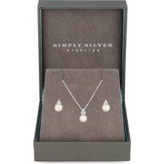 Jewellery Sets Simply Silver Sterling 925 Freshwater Pearl Set Gift Boxed