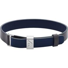 Blue - Men Bracelets Emporio Armani Mens Jewellery Leather