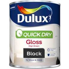 Dulux Black - Wall Paints Dulux Dulux Quick Dry Gloss Wall Paint Black 0.75L