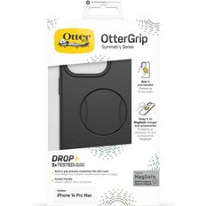 OtterBox Apple iPhone 14 Pro Max Mobile Phone Cases OtterBox OtterGrip Symmetry Case for iPhone 14 Pro Max for MagSafe, Drop Proof, Protective Case with Built-In Grip, 3x Tested to Military Standard, Antimicrobial Protection, Black