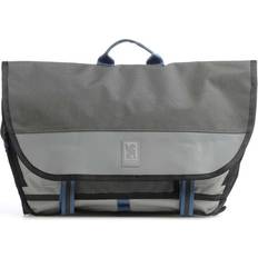 Grey Messenger Bags Chrome Industries Buran III Messenger Bag 17" Laptop Sling Bag, Seat Belt Buckle, Water Resistant, Fog, 24 Liter