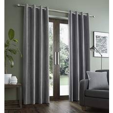Grey Curtains Catherine Lansfield Faux Suede 116.8x137.2cm