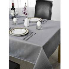 Barclay Linen Tablecloth Beige, Grey, Green, Silver
