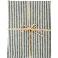 & Co Hampton Stripe Denim Dove Tablecloth Blue, Grey (180x130cm)