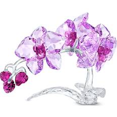 Purple Figurines Swarovski Crystal Flowers Orchid Figurine