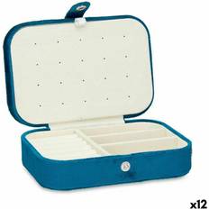 Gift Decor Jewelry box Blue Velvet (16,2 x x 11,5 cm) (12 Units)