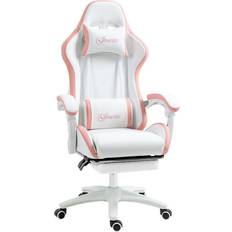 Pink Gaming Chairs Vinsetto Racing Gaming Chair Reclining Computer Chair with Armrest - Pink