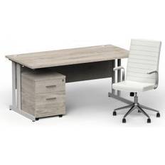 Impulse 1600/800 Silver Cant Writing Desk