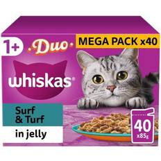 Whiskas Petcare 1+ Cat Food Pouches Surf & Turf Duo