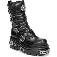 Rubber Ankle Boots New Rock Reactor Half Boots - Black