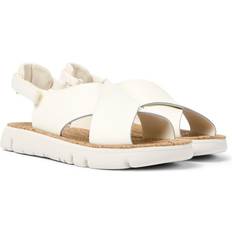 Sandals Camper Oruga Sandals For Women White, 8, Smooth Leather/Cotton Fabric