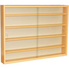Glasses Wall Cabinets Freemans REVEAL 4 Shelf Wall Cabinet