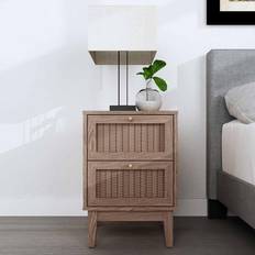 LPD Rattan 2 Drawer Bedside Table