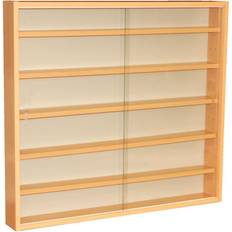 Glasses Wall Cabinets Freemans REVEAL 6 Shelf Wall Cabinet