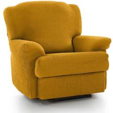 Yellow Loose Covers Homescapes Recliner Seat 'Iris' Elasticated Loose Chair Cover Yellow