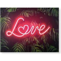 Art for the Home Tropical Neon Printed Framed Art